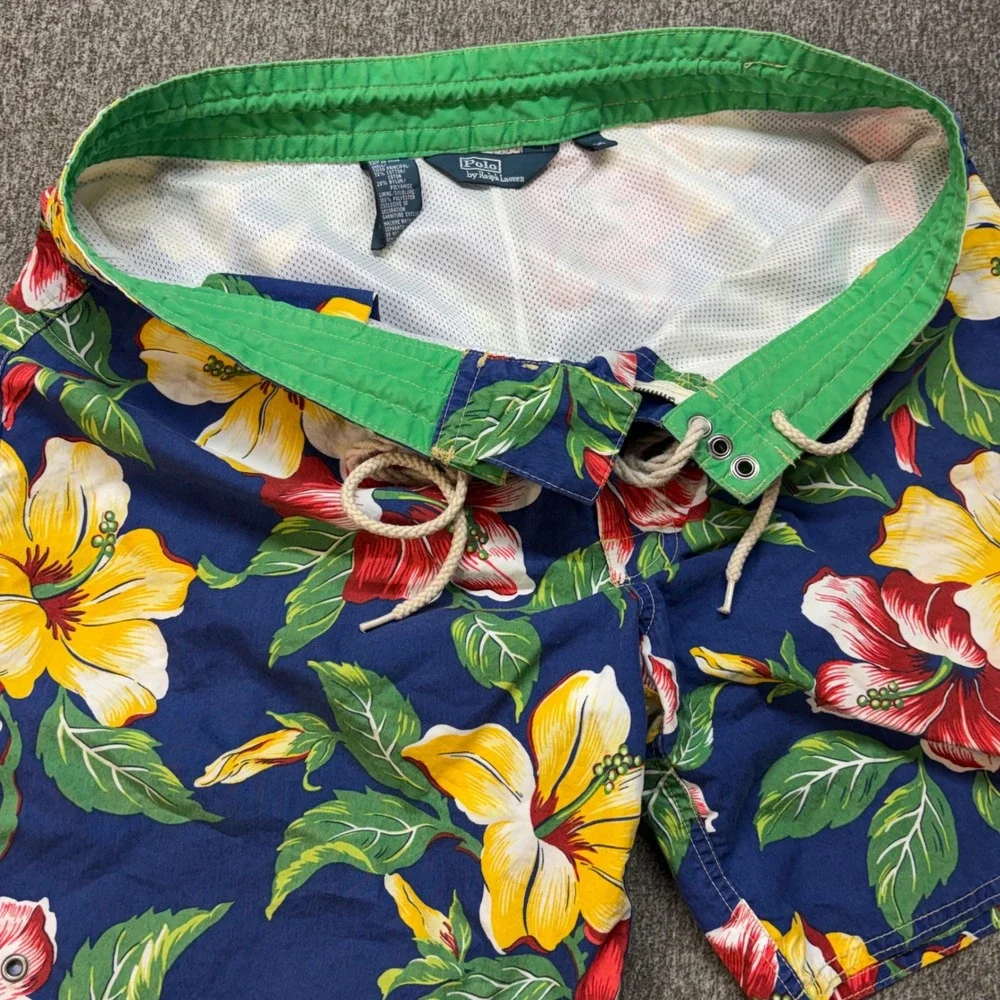 Polo Ralph Lauren Men's Aloha Swim Shorts‎ Floral Hibiscus 36